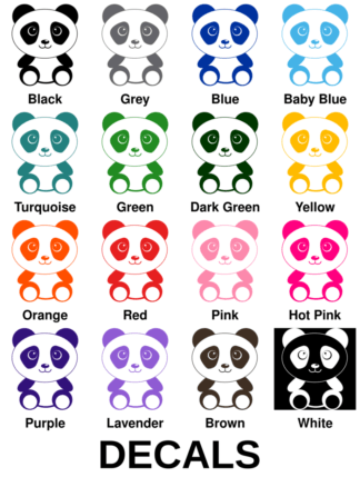Cute Begging Panda Decals